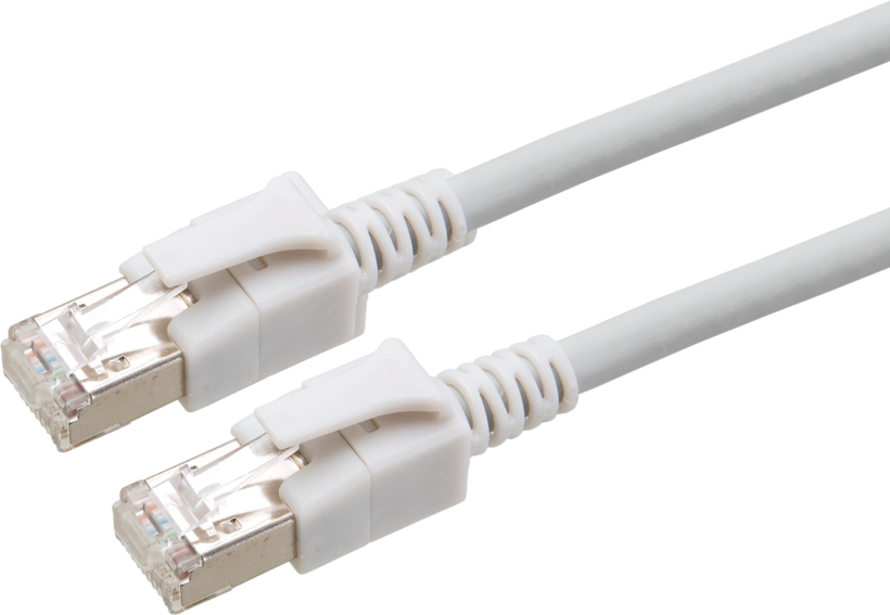 Câble patch RJ45 S/FTP Cat6a 1m gris LED