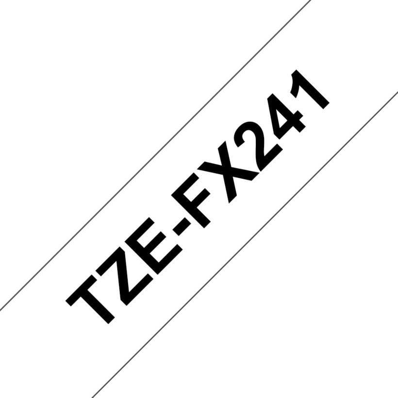 Ruban encr Brother TZe-FX241 18mmx8m blc