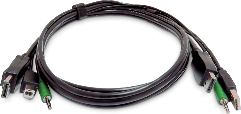 StarTech KVM Cable DP+USB+Audio 1.8m