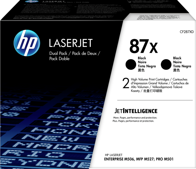 HP 87X Toner Black 2-pack
