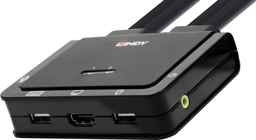 LINDY KVM SwitchCable HDMI/Type-C 2-port