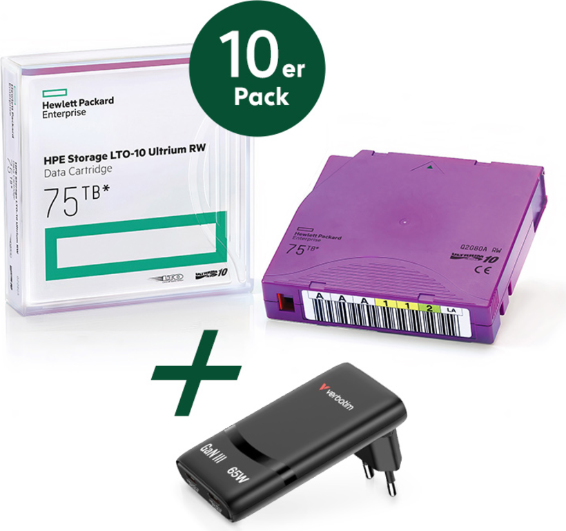 HPE LTO-10 Tape + Label PROMO 10 St