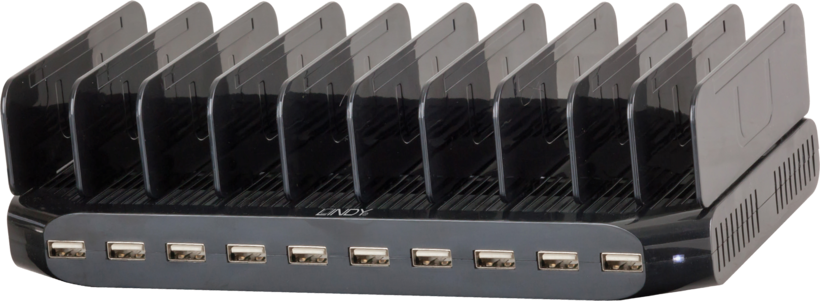 LINDY USB-Ladestation 10Port schwarz