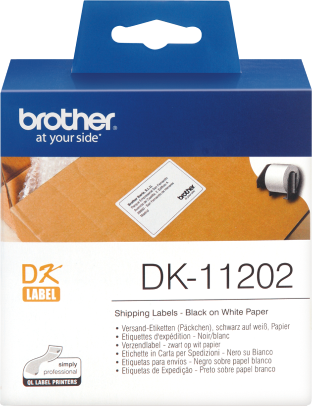 Etiquetas envio Brother 62x100mm br.
