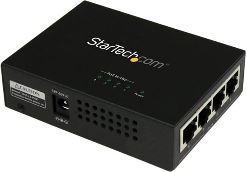 StarTech 4-Port Gigabit PoE+ Injector