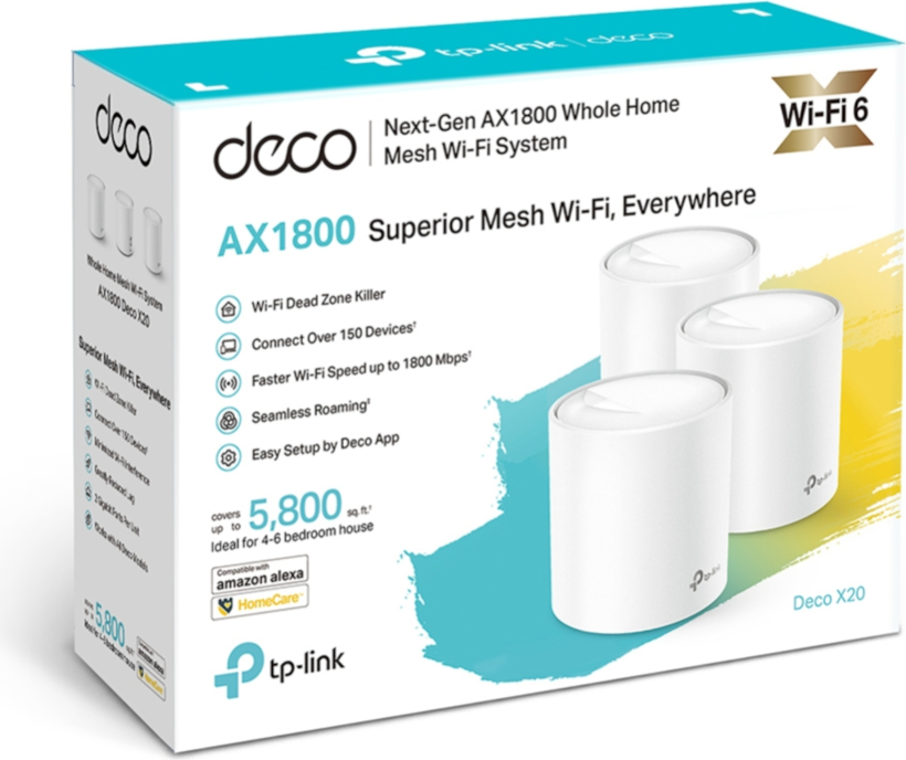 Deco X20 Mesh Wi-Fi 6 System 3-pack