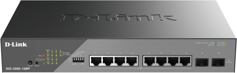 Switch D-Link DSS-200G-10MP/E