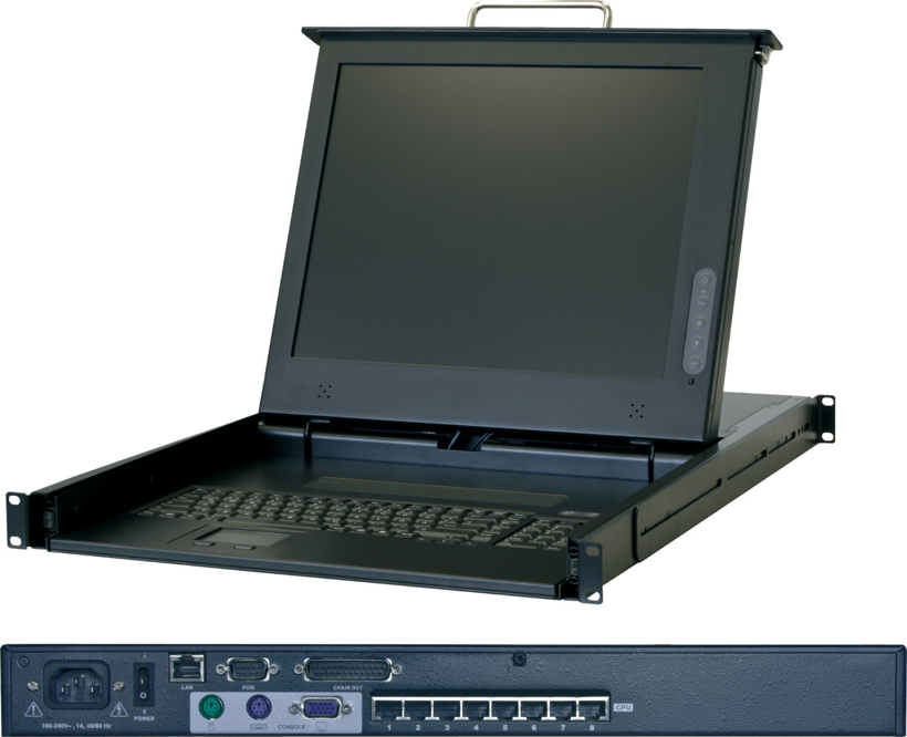 Console TFT RackMaster CAT5+ KVM 8ports