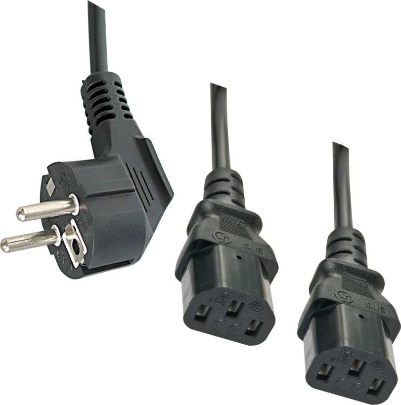 Power Cable 1x Local/m - 2x C13 2m