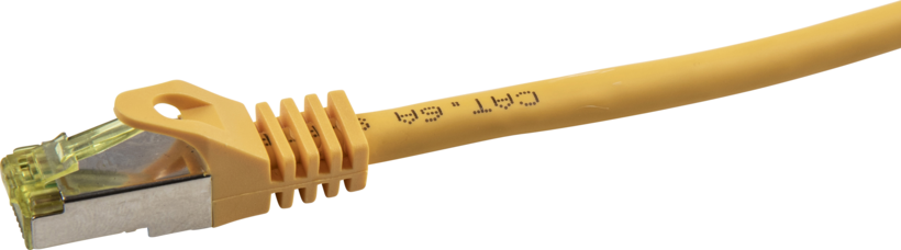 Câble patch RJ45 S/FTP Cat6a 25 m, jaune