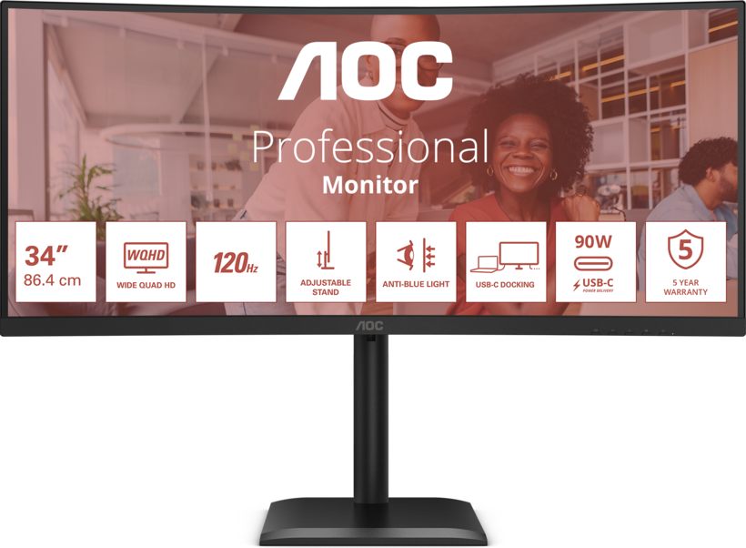 AOC CU34E4CV Curved Monitor
