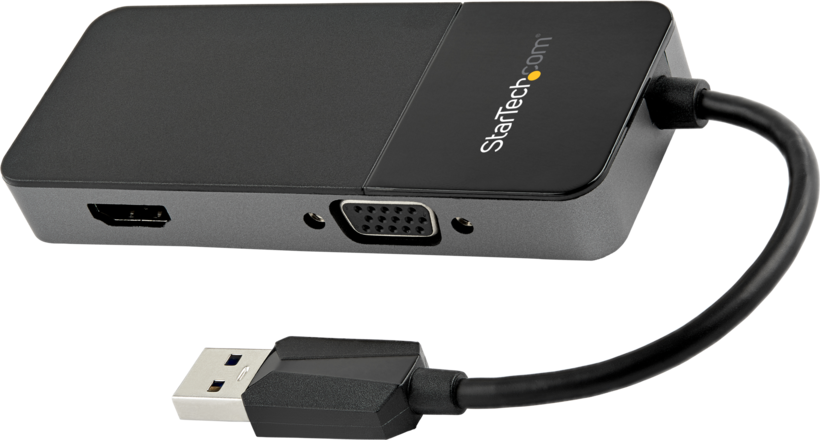 Adaptateur USB type A m.-HDMI/VGA f.