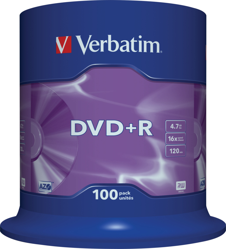 Verbatim DVD+R 4.7GB 16x SP 100-pack