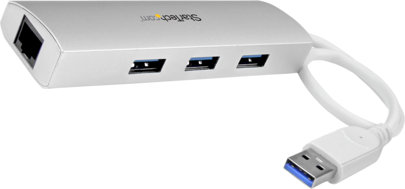 StarTech USB Hub 3.0 3-Port + GbEthernet