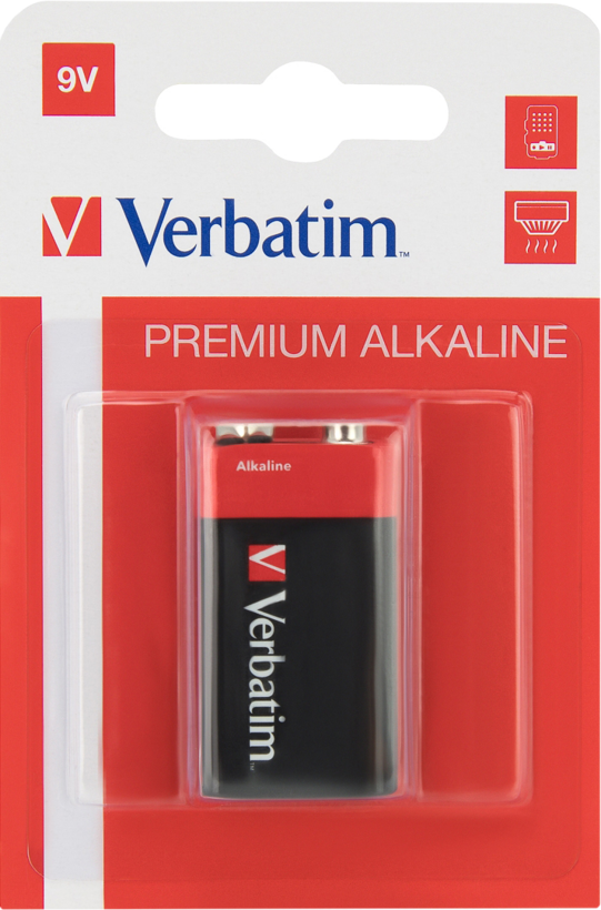 Pile alcaline Verbatim 6LR61, 1 pile