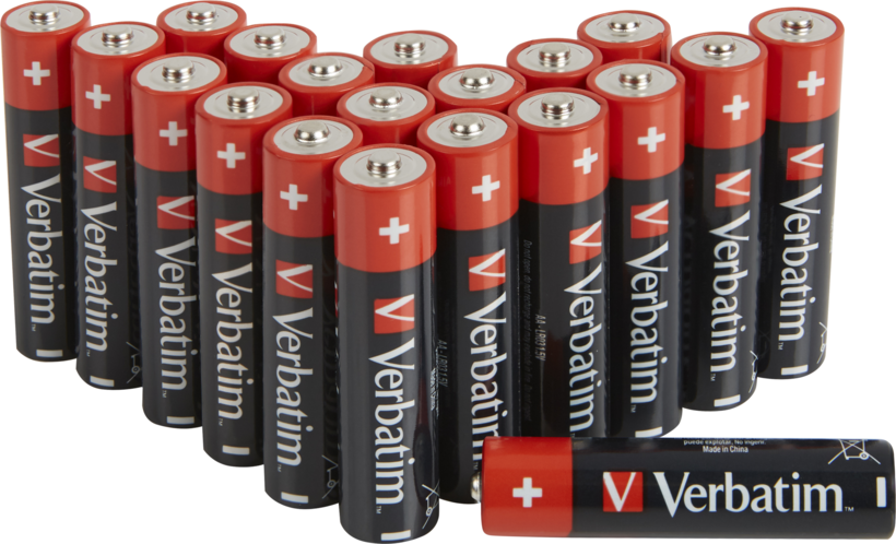 Pile alcaline Verbatim LR6, pack de 20