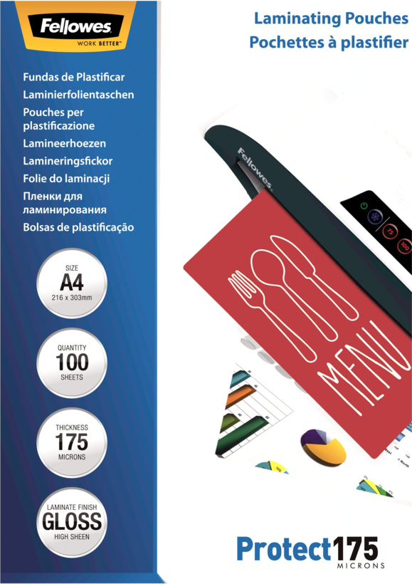 Fellowes A4 175µ Laminating Pouches x100