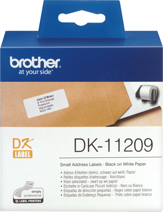 Brother 62x29mm címketekercs fehér