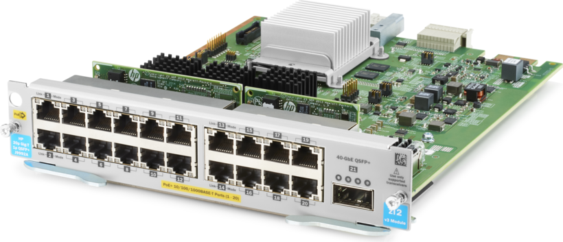 HPE Aruba 20x Gb P+ /1x QSFP+ v3 zl2 Mdl