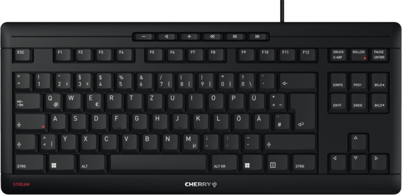 Clavier CHERRY STREAM TKL, noir