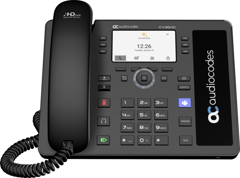 Telefon IP AudioCodes C435HD-R Teams