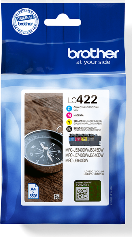 Brother LC-422VAL Ink BK/C/Y/M