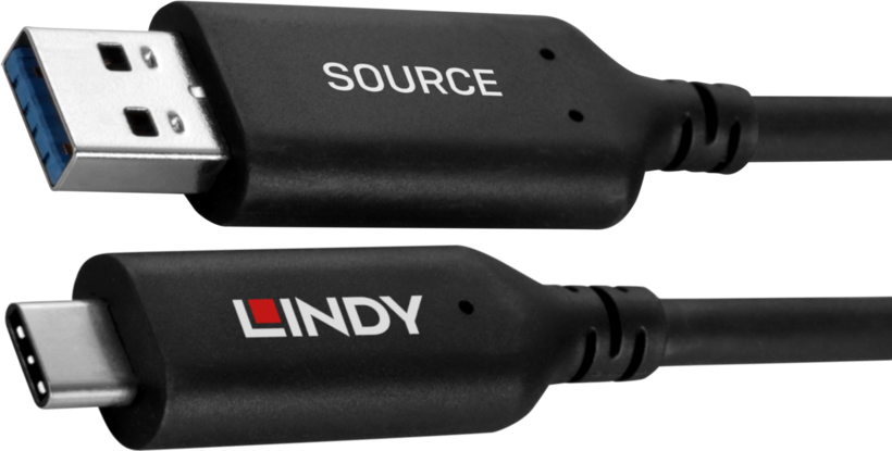 Câble hybride LINDY USB A - C, 10 m