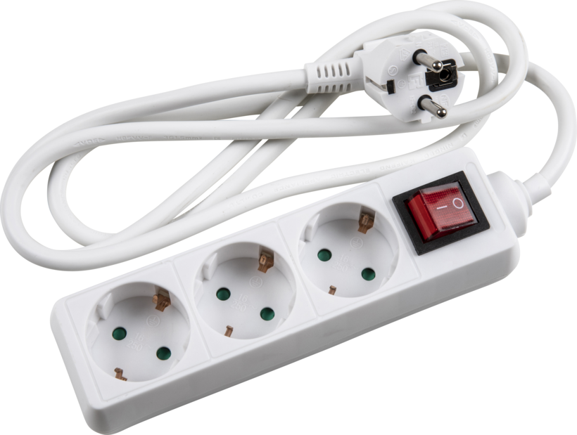 Power Strip 3-way 1.4m w/ Switch