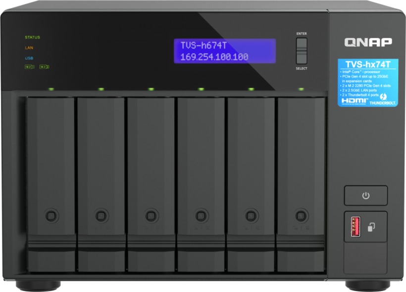 QNAP TVS-h674T 32GB 6-bay NAS