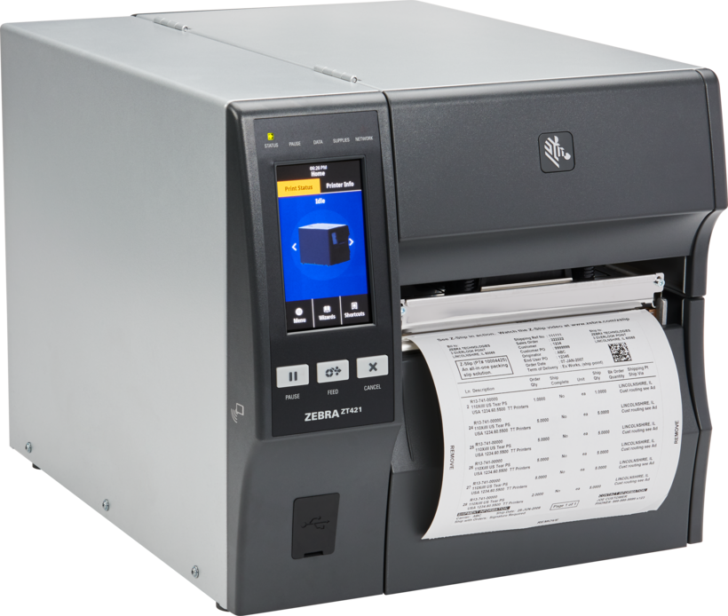 Zebra ZT421 TT 203dpi Bluetooth Printer