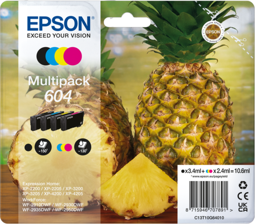 Epson Multipack 604 Pineapple Ink CMY+S