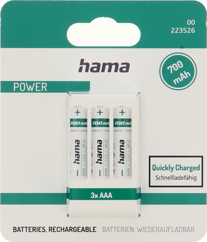 Batterie NiMH Hama AAA 700 mAh, x3