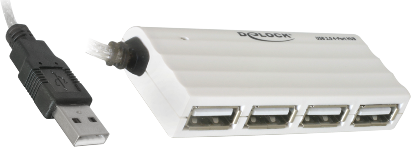 USB Hub 2.0 4 portů, bílý