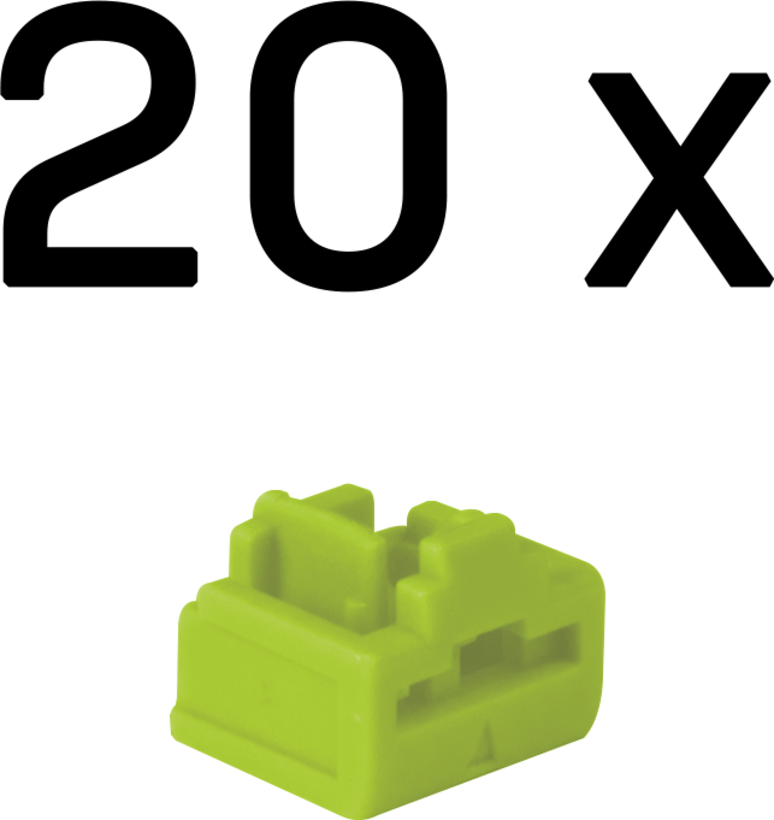 Candado de puerto RJ45 verde 20 un.