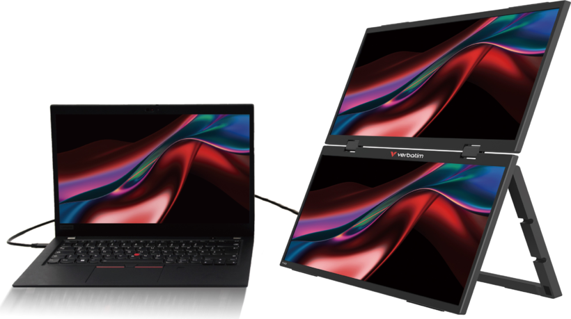 Verbatim 15,6" tragbarer Dual Monitor