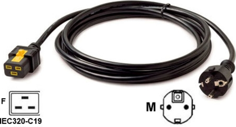 Netzkabel Schuko CEE 7/7 to IEC320-C19