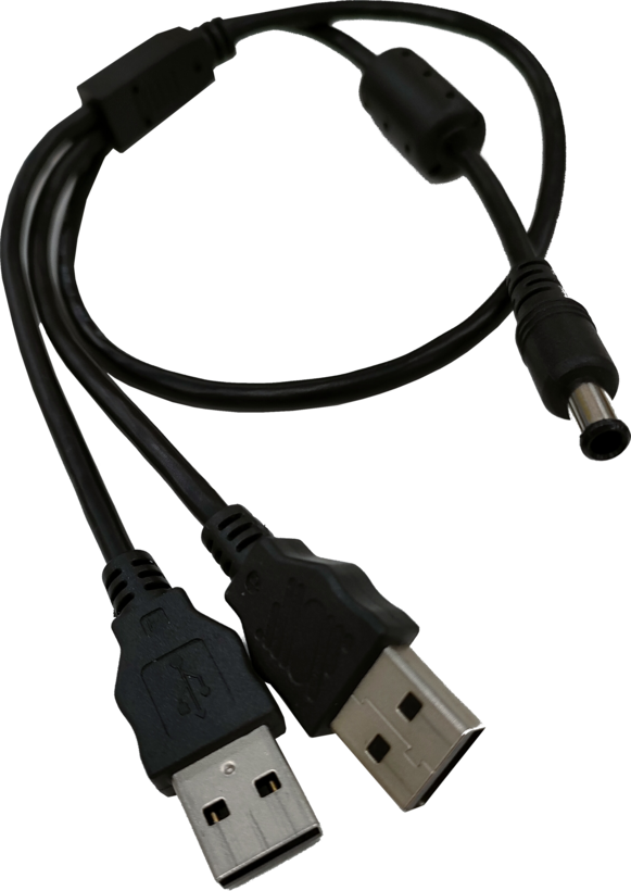 Câble alimentation USB en Y silex