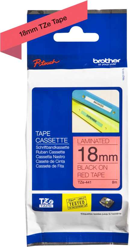 Brother TZe-441 18mmx8m Label Tape Red