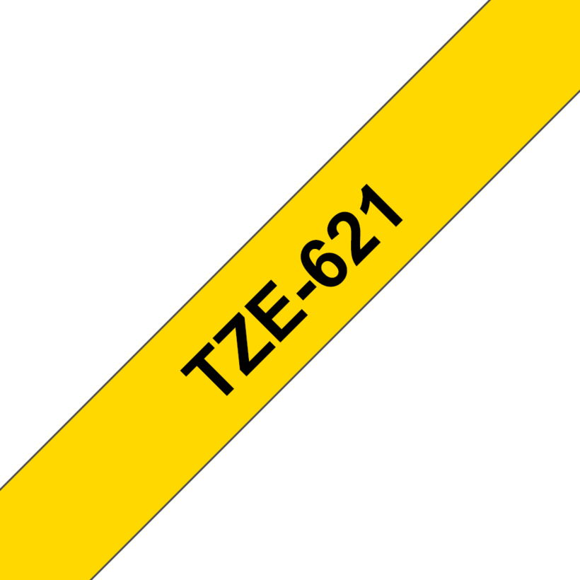 Brother TZe-621 9mmx8m Label Tape Yellow