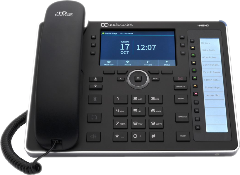 Telefon stacjon. IP AudioCodes 445HD PoE