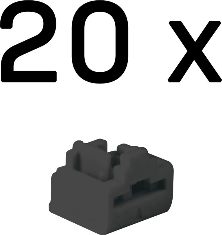 RJ45 Port Schloss schwarz 20 Stück