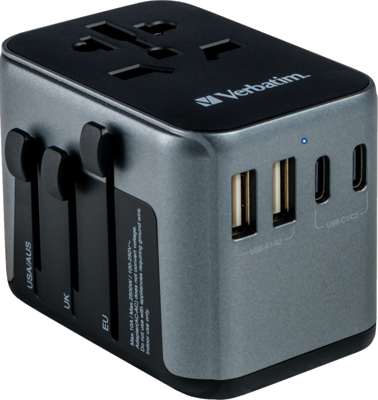 Verbatim World + 5x USB Travel Adapter
