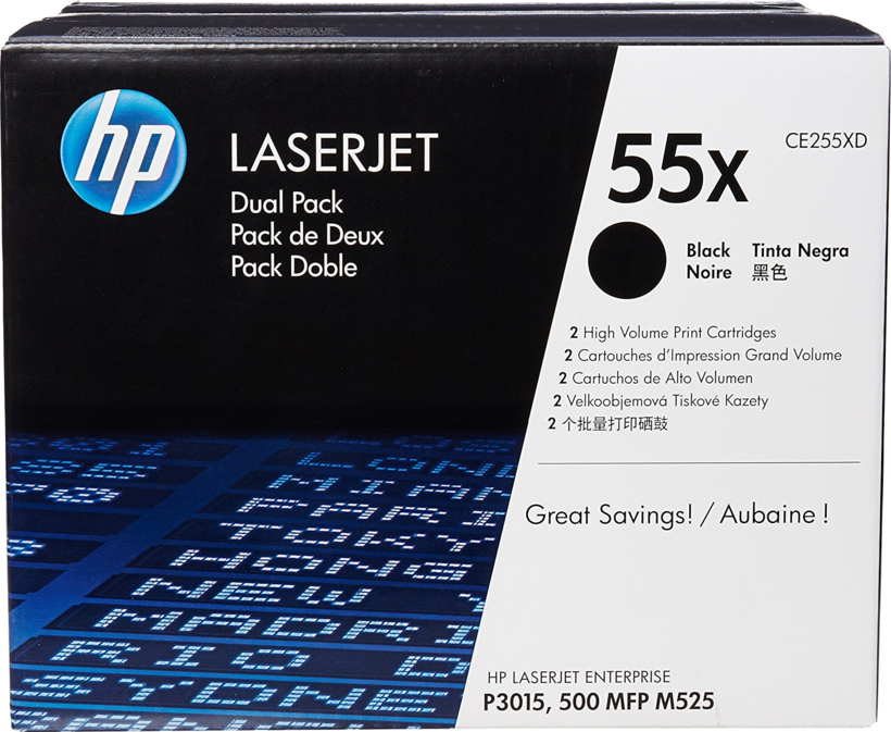 Toner HP 55X, czarny, 2 szt.