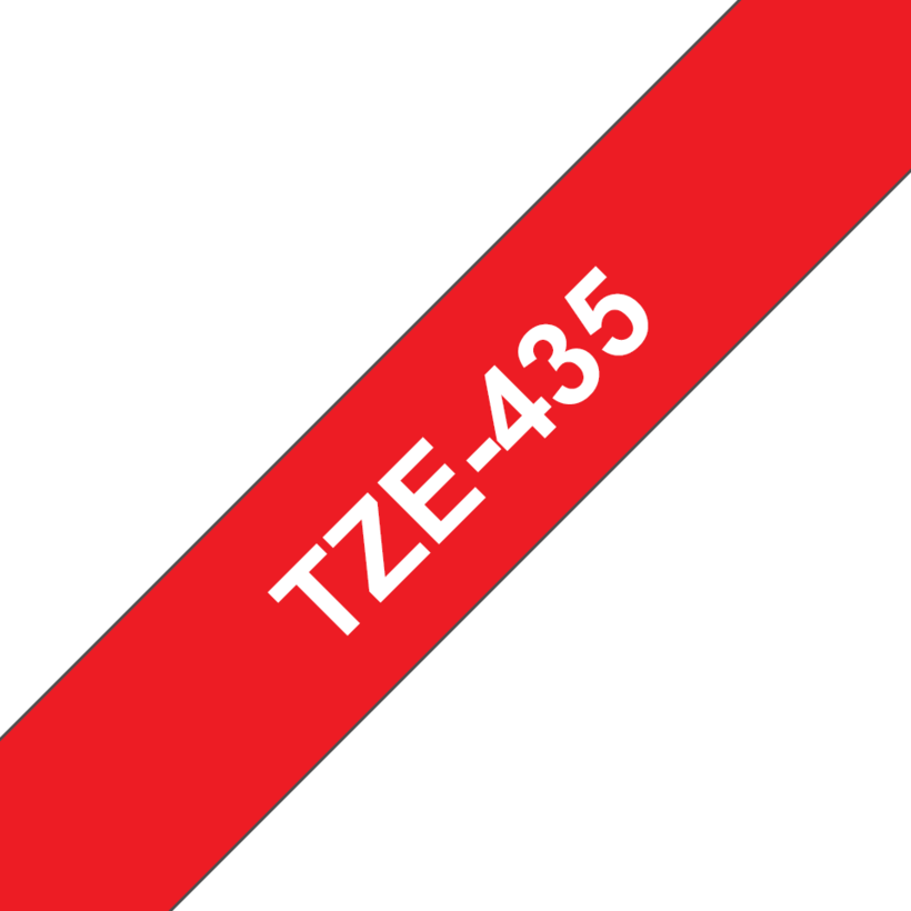 Ruban Brother TZe-435 12mmx8m, rouge
