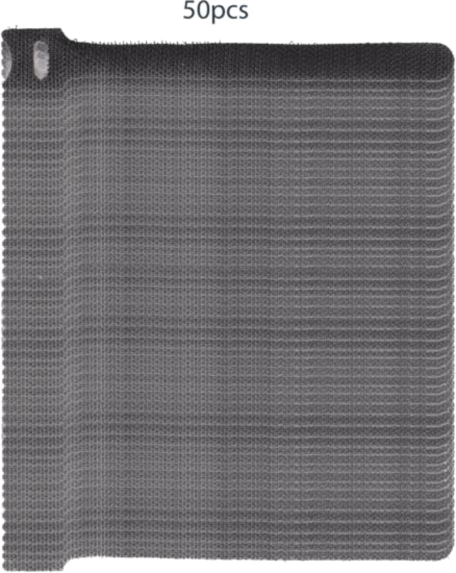 Hook-and-Loop Cable Ties 150mm Black 50x
