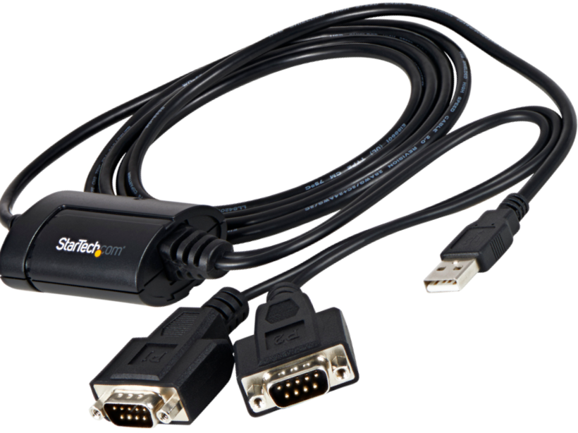Adapter 2xDB9 m. (RS232)-USB-A m. 1,8 m