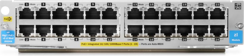 HPE Aruba 24x Gig-T PoE+ v3 zl2 Module