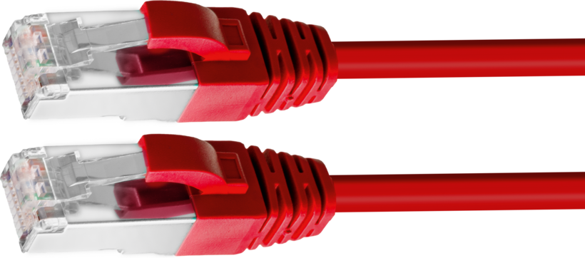 Patchkabel RJ45 S/FTP Cat6 3 m rot