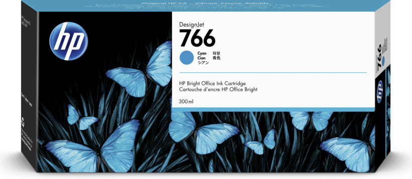 HP 766 Ink 300ml Cyan
