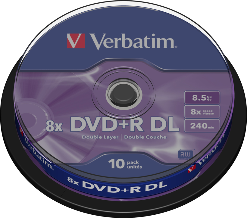 Verbatim DVD+R DL 8.5GB 8x SP 10-pack